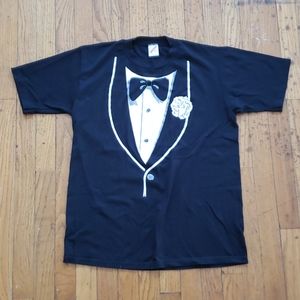 Vintage 80s Original Tuxedo Tshirt (Funny)